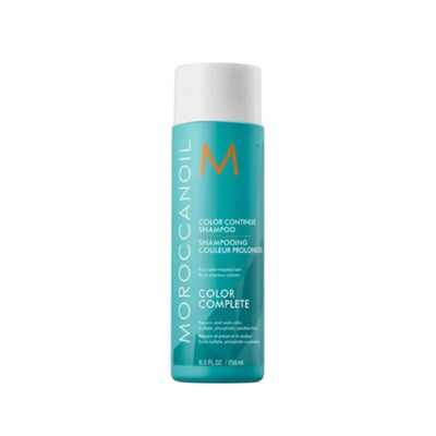 Moroccanoil shampoo bottle on a white background