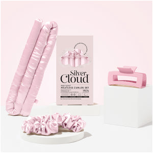 Silver Cloud Pink Heatless Curler Set