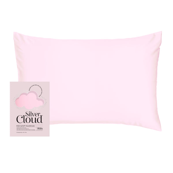 Silver Cloud Satin Pillowcase infused with Silver Ions