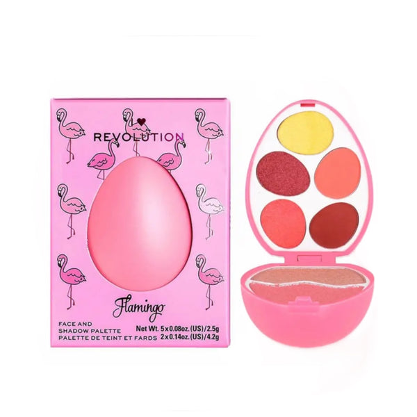 Revolution Flamingo Egg Face & Shadow Palette – Limited Edition