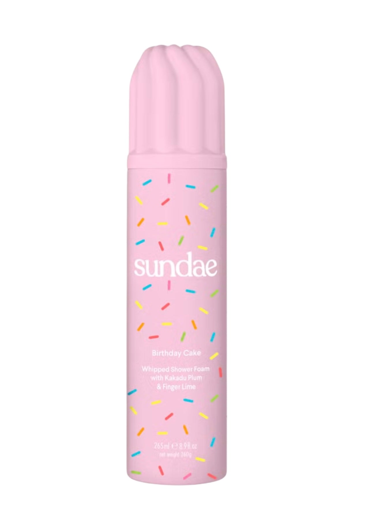 SUNDAE Body Birthday Cake Whipped Shower Foam with Kakadu Plum & Finger Lime 260ml