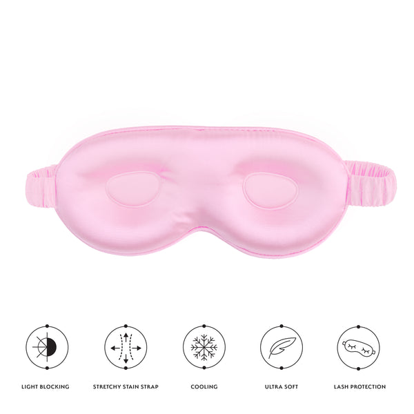 Silver Cloud Contour Sleep Mask Infused with Silver Ions Pink
