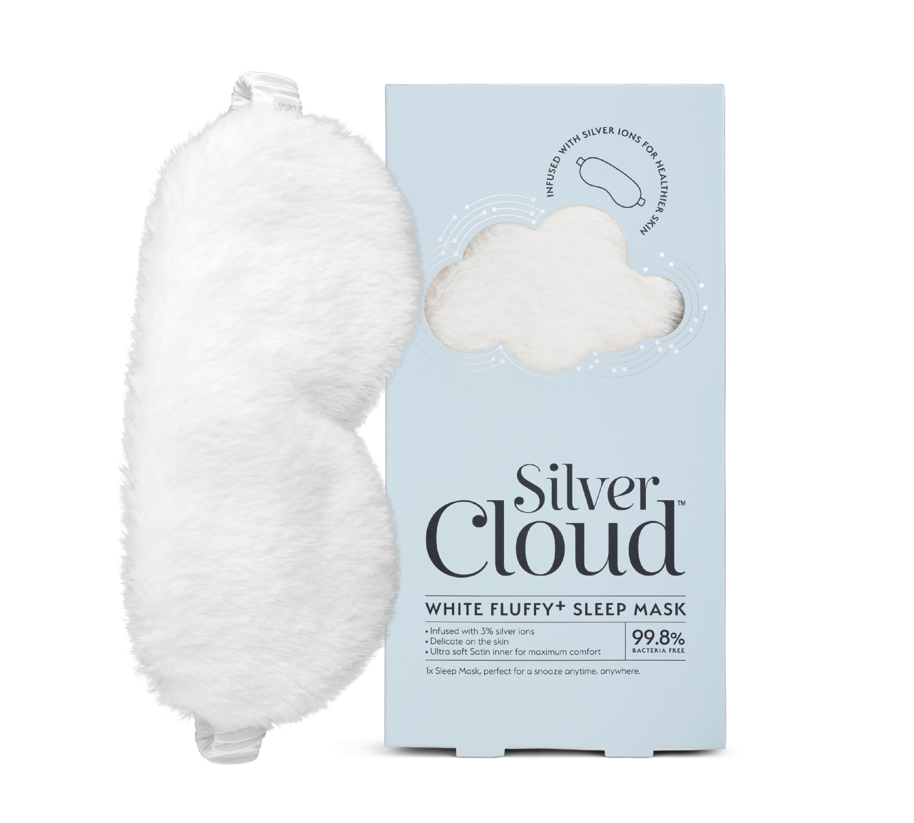 Silver Cloud Fluffy Sleep Mask Infused with Silver Ions