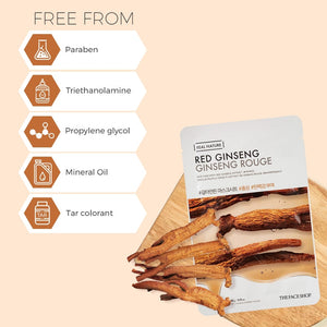 THE FACE SHOP Real Nature Face Mask Red Ginseng 20g