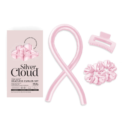 Silver Cloud Pink Heatless Curler Set