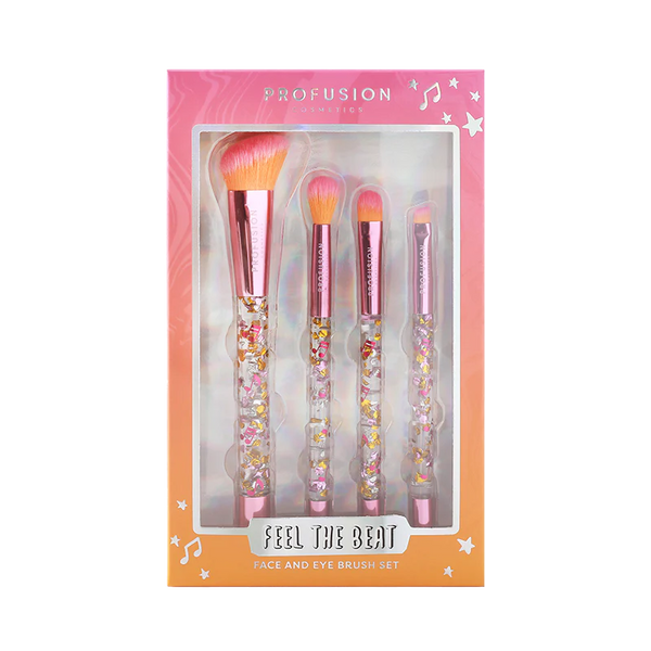 IT'S A VIBE | FEEL THE BEAT 4 PC FACE & EYE BRUSH SET
