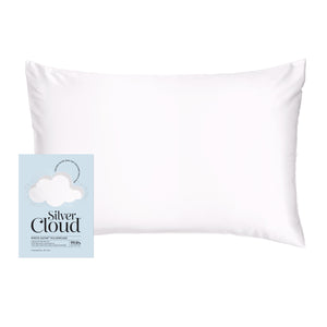 Silver Cloud Satin Pillowcase infused with Silver Ions