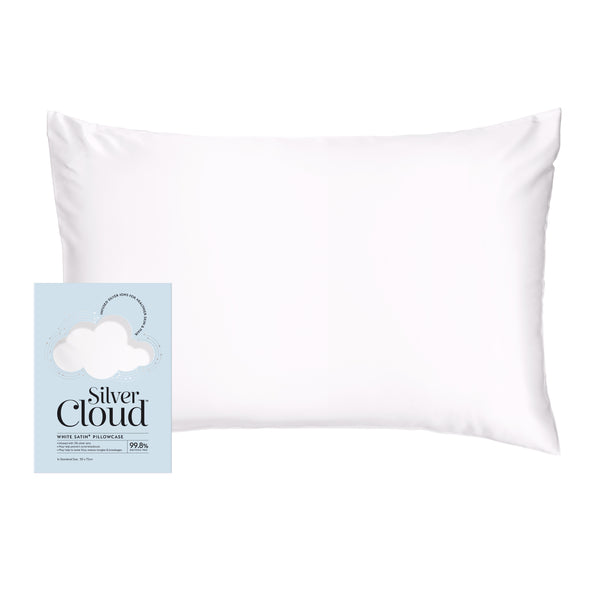 Silver Cloud Satin Pillowcase infused with Silver Ions