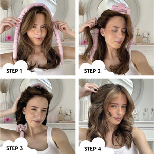 Silver Cloud Pink Heatless Curler Set