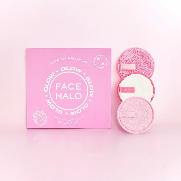 Face Halo Glow Skin Cleansing Pads 3 Pack