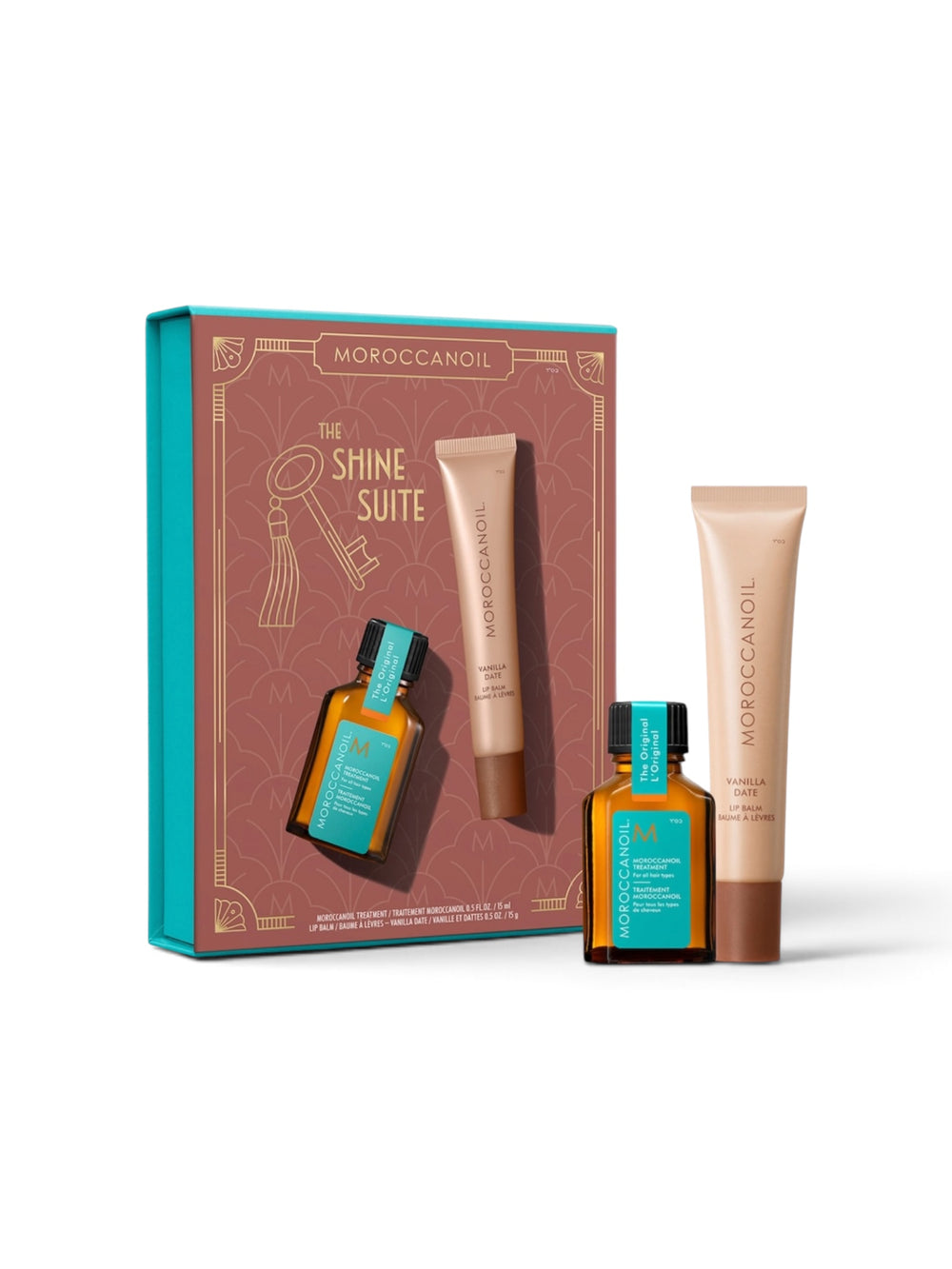Moroccanoil The Shine Suite Vanilla Date Lip Balm Gift Set