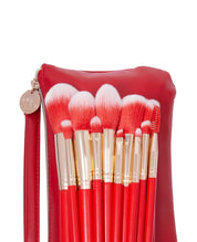 BH COSMETICS FA LA LA FIERCE 12 PIECE FACE & EYE BRUSH SET WITH BAG - NODBEAUTY