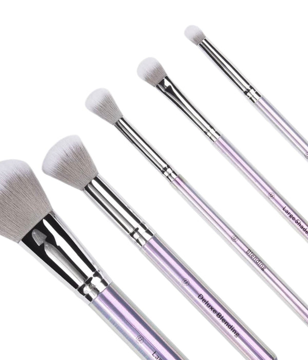 BH COSMETICS FLOWER POWER 5 PIECE FACE & EYE BRUSH SET WITH BAG - NODBEAUTY
