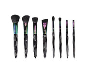 BH Poison Shock 8 Piece Face & Eye Brush Set for Cosmetics and Makeup - NODBEAUTY