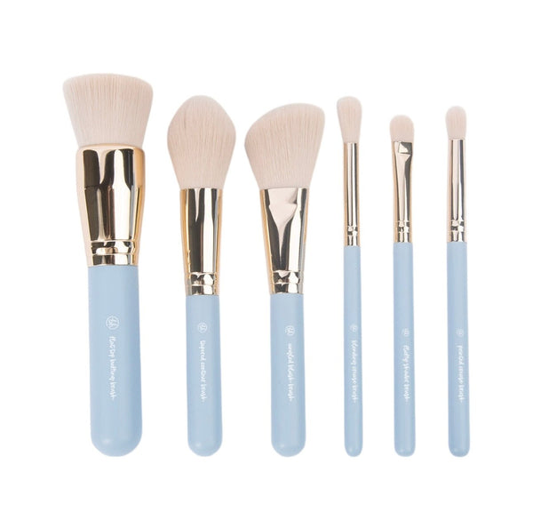 BH Travel Series: Escapade 6 Piece Mini Face & Eye Brush Set With Bag - NODBEAUTY