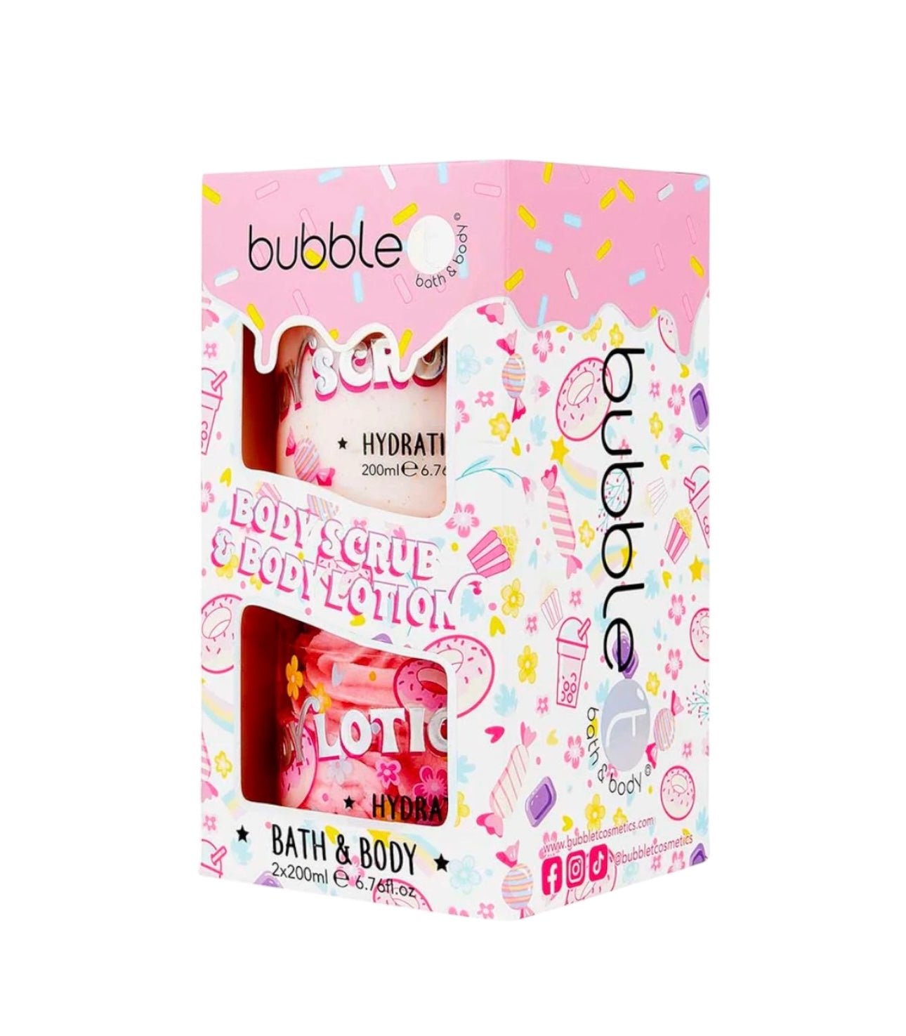 Bubble T Sweetea Body Scrub & Body Lotion Gift Set (2 x 200ml) - NODBEAUTY