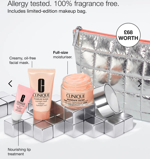 Clinique Moisture Surge Megastars: Hydrating Skincare Gift Set (Worth £68.60) - NODBEAUTY