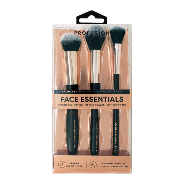 Face Essential - 3PC  Face Brush Set