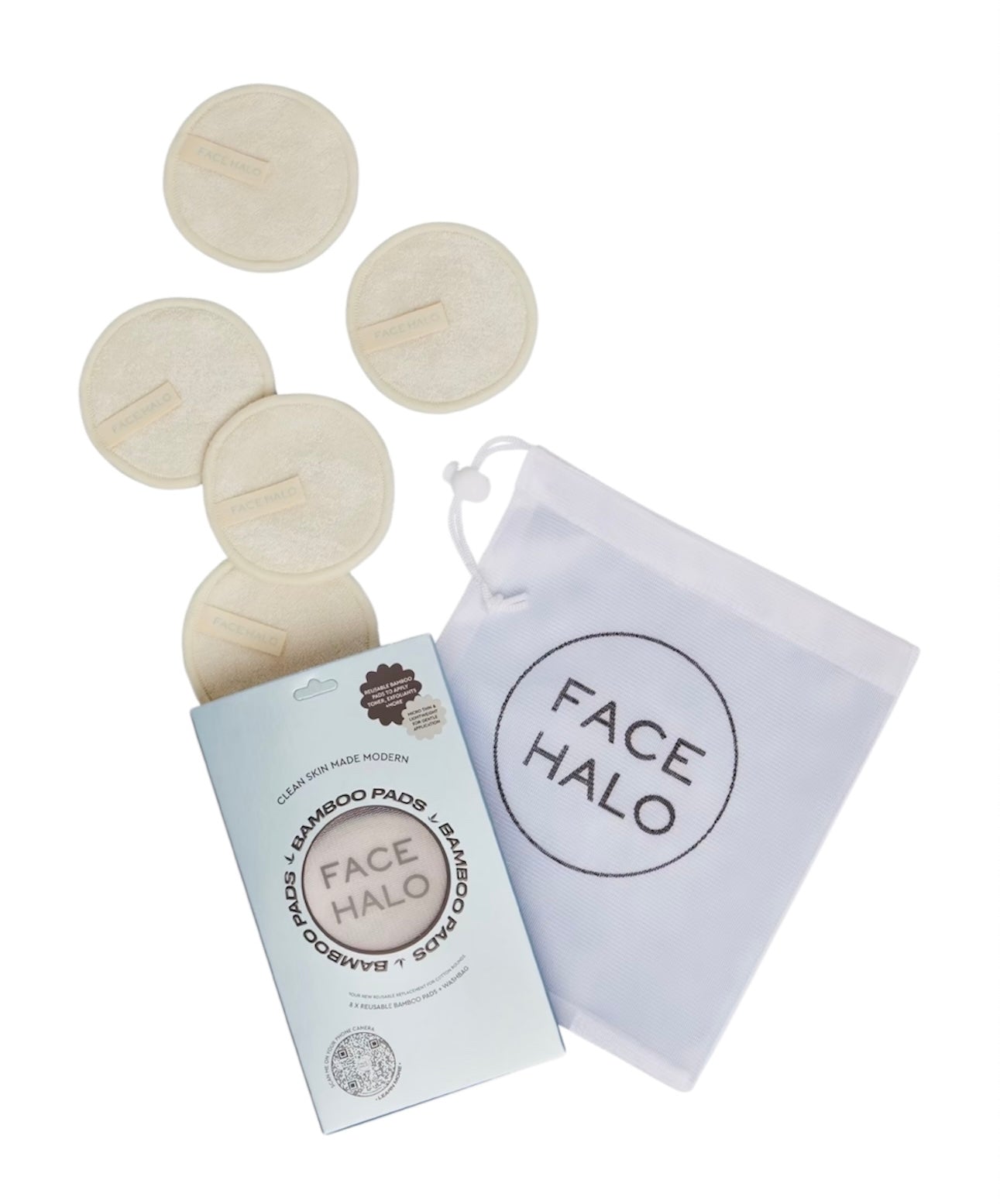 Face Halo Reusable Bamboo Pads 8 Pack - NODBEAUTY