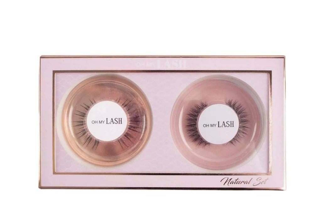 OH MY LASH FAUX MINK STRIP LASHES NATURAL SET 2PC - NODBEAUTY