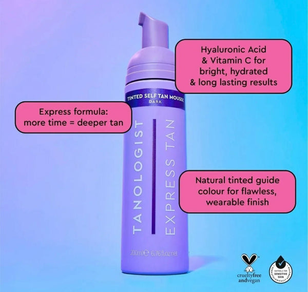 Tanologist Express Tinted Mousse Dark 200ml - NODBEAUTY